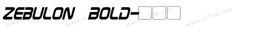 Zebulon Bold字体转换
